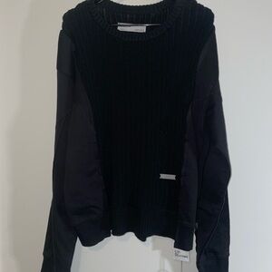 C2H4 Black Knit Sweater “space Yacht Club”. Sold Out Everywhere Size Medium